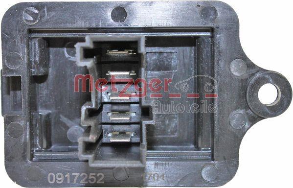 Résistance, pulseur d'air habitacle (Élément de commande, chauffage/ventilation) METZGER ref. 0917252